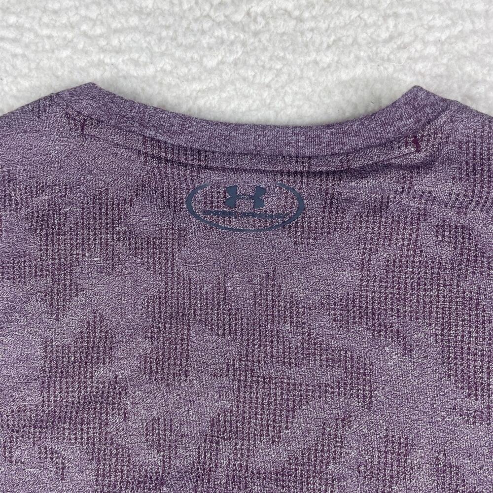 Under Armour Men's X-Small Purple Polyester Threadborne Power Sleeve Fitted Tee - Picture 11 of 11